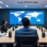 러시아어와 러시아 해킹 - A detailed cyber security seminar scene featuring a diverse group of Bengali professionals attentive...